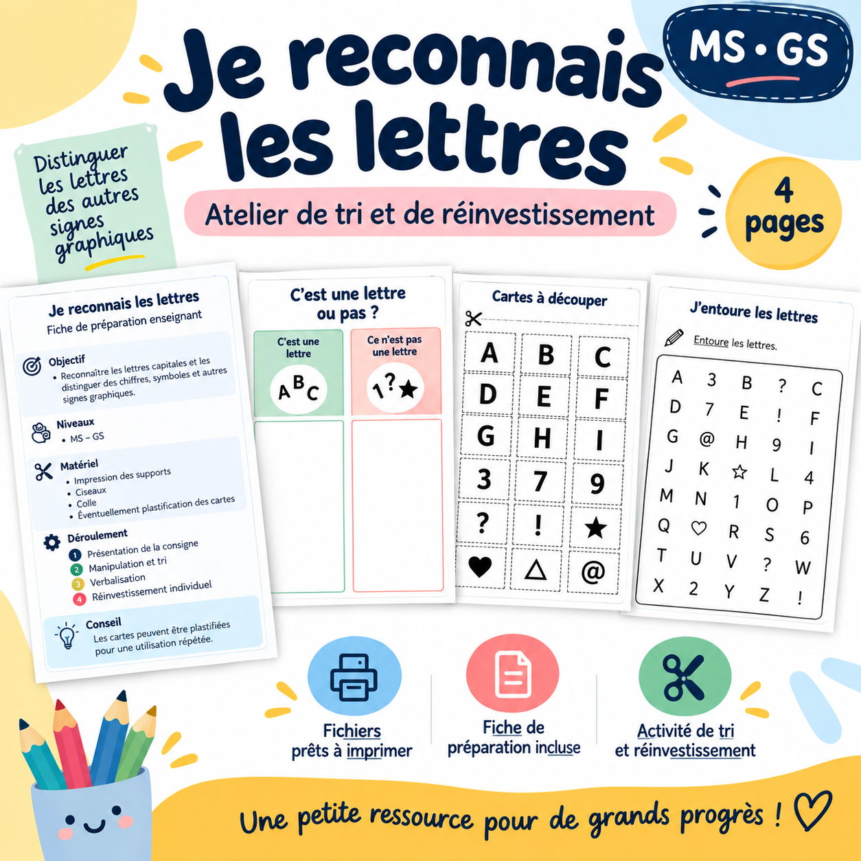 Je reconnais les lettres – MS-GS